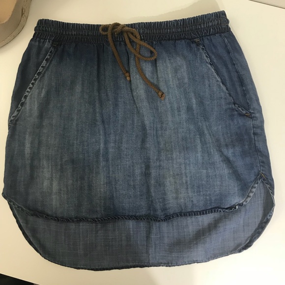 Anthropologie Cloth & Stone | Chambray Skirt - Picture 2 of 7